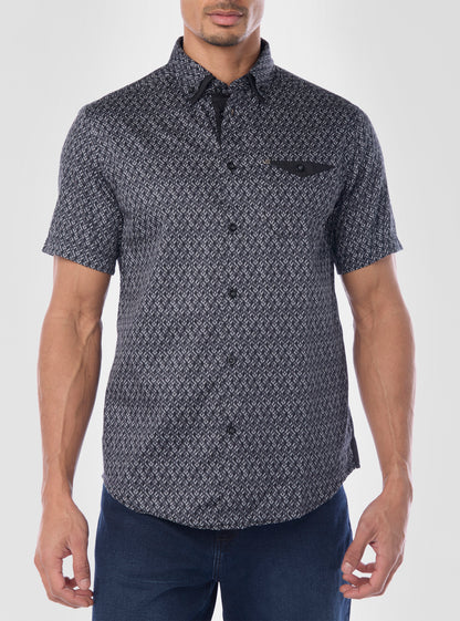 Men's casual short sleeve shirt