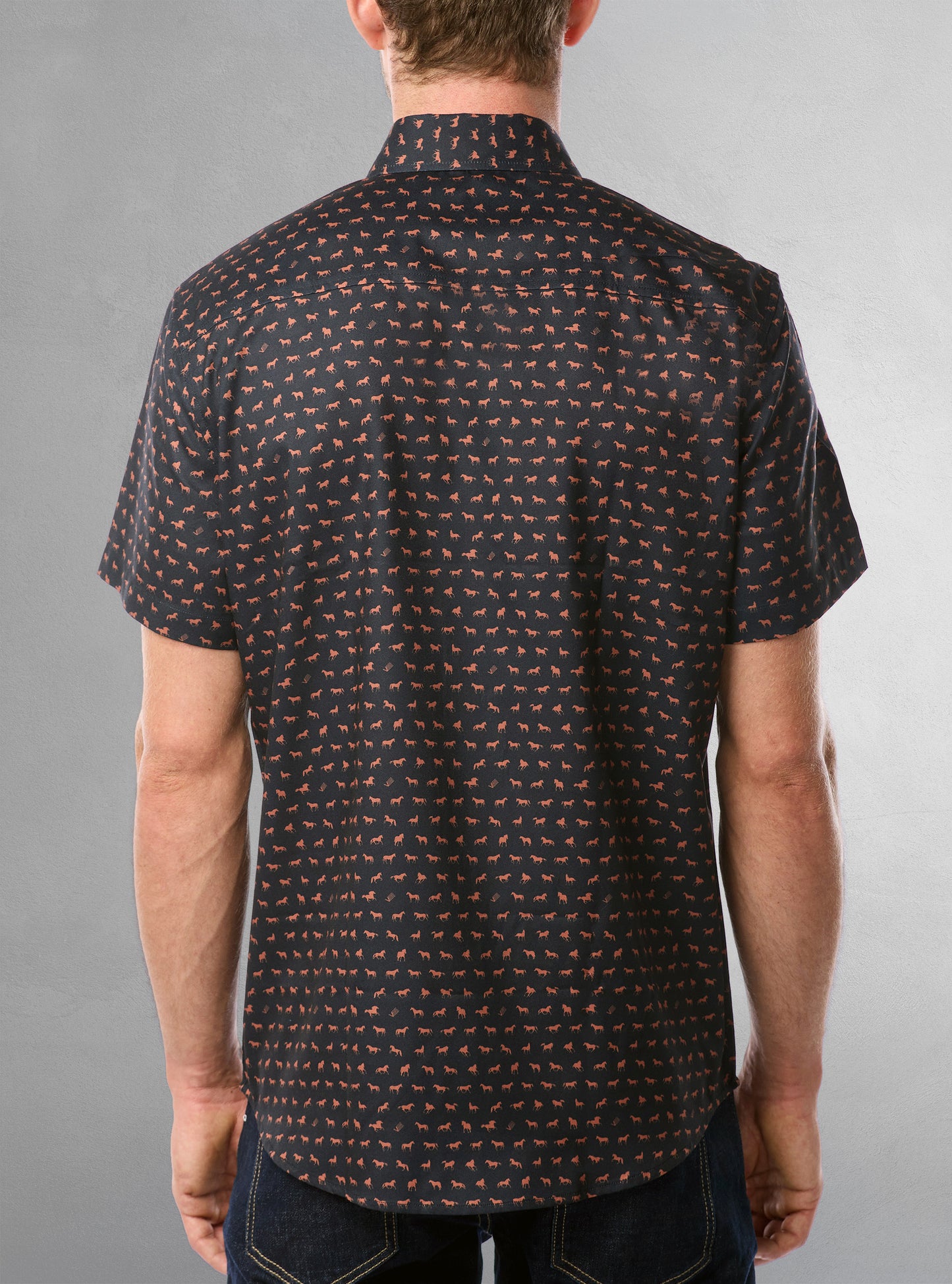 Men's casual short sleeve stretch shirt