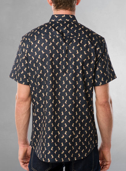 Men's casual short sleeve stretch shirt