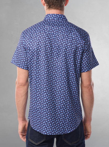 Men's casual short sleeve stretch shirt