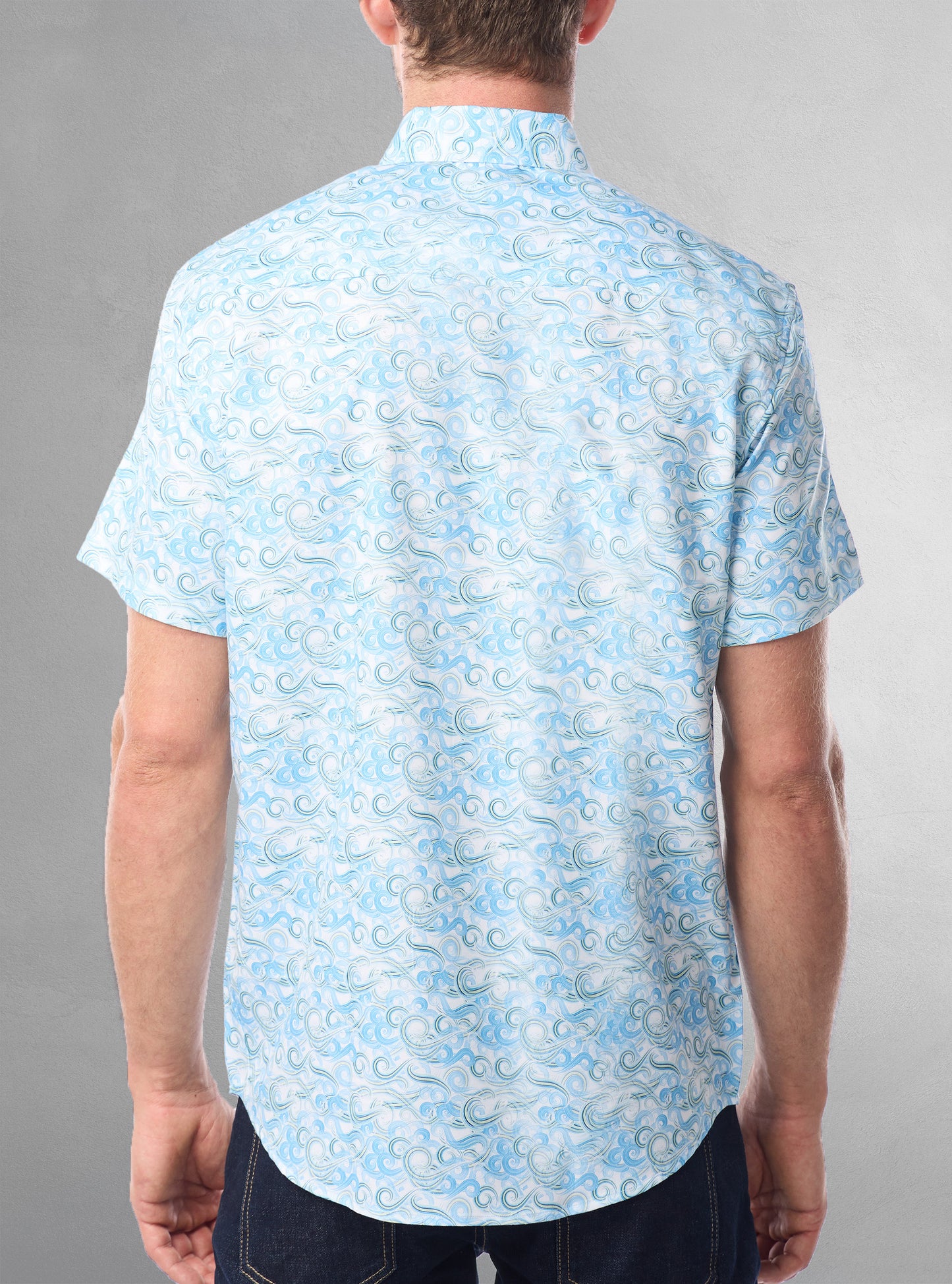 Men's casual short sleeve stretch shirt