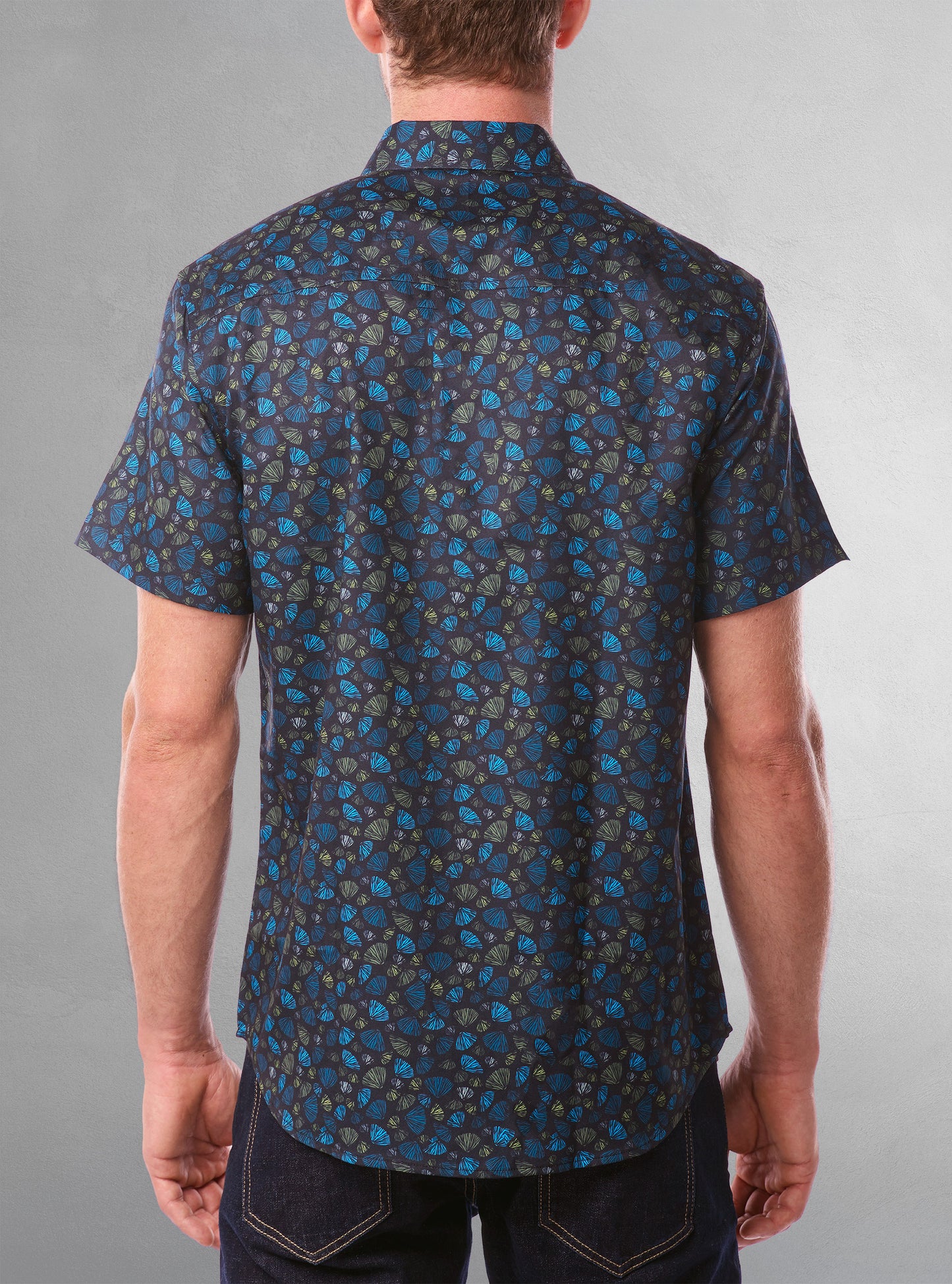 Men's casual short sleeve stretch shirt