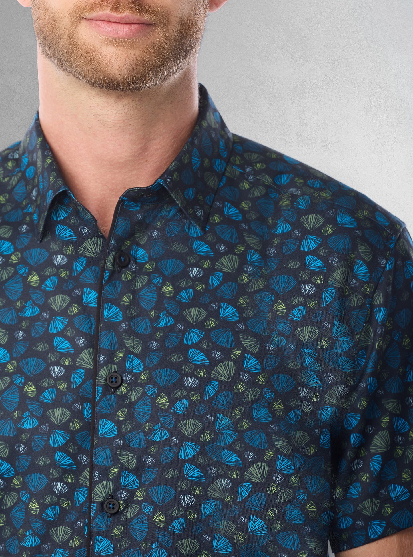 Men's casual short sleeve stretch shirt