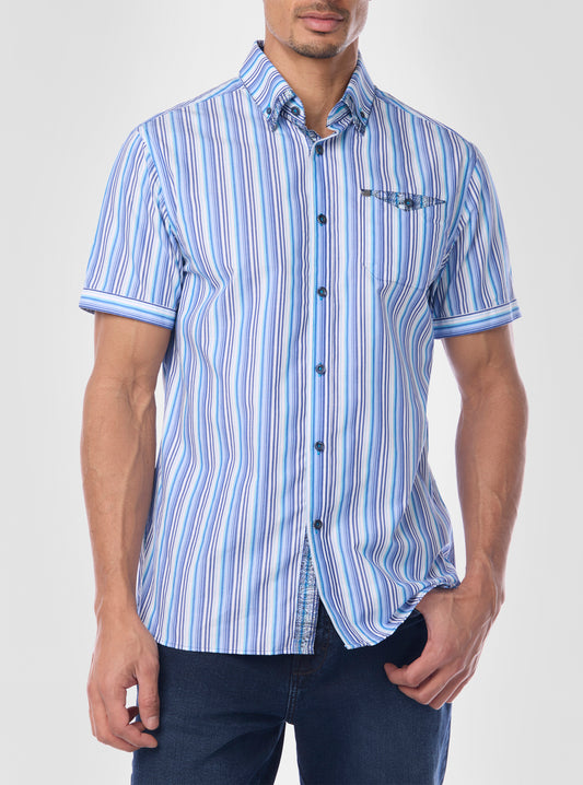 CHEMISE DÉCONTRACTÉE À MANCHES COURTES POUR HOMMES