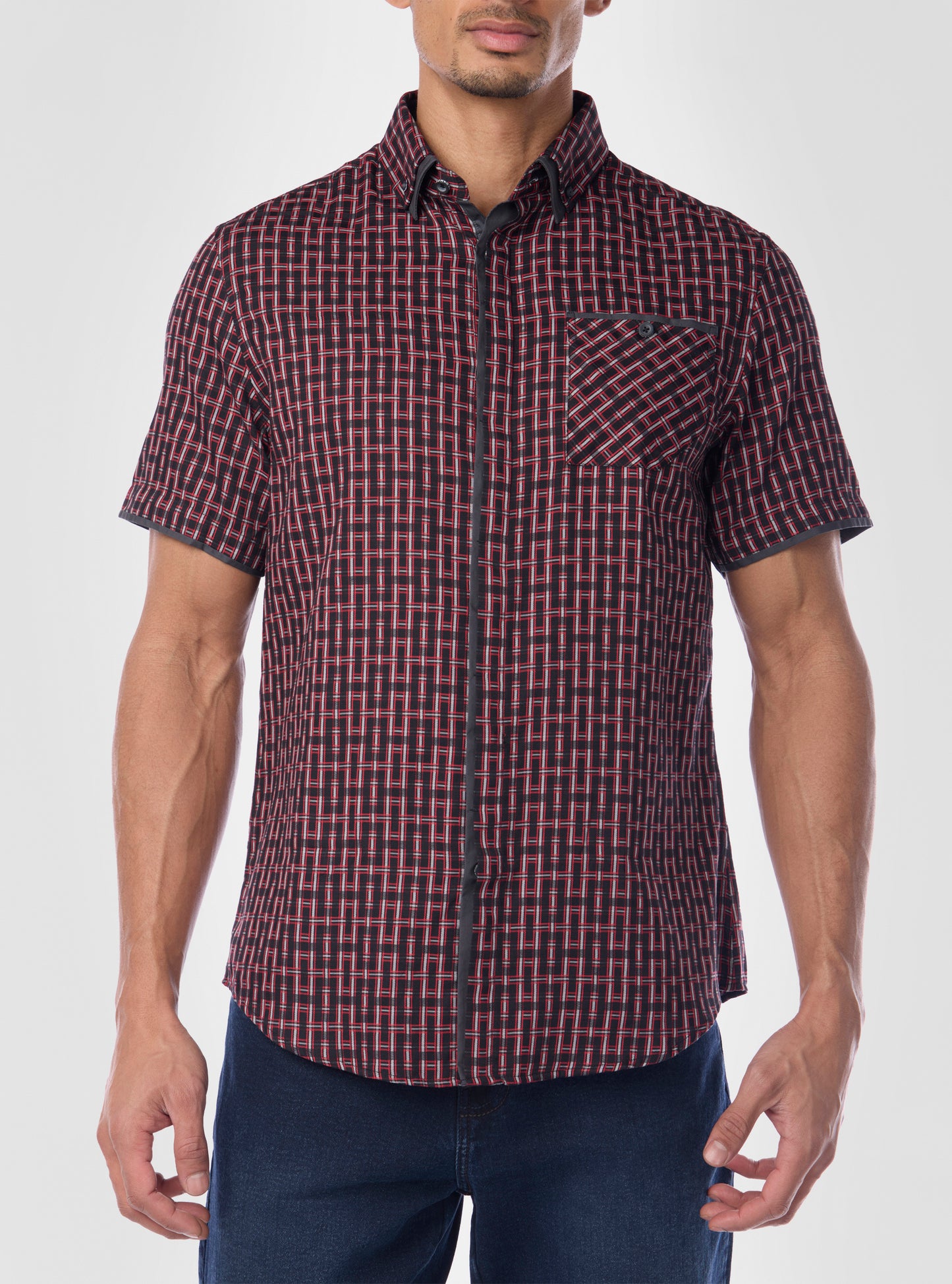 Men's casual short sleeve shirt
