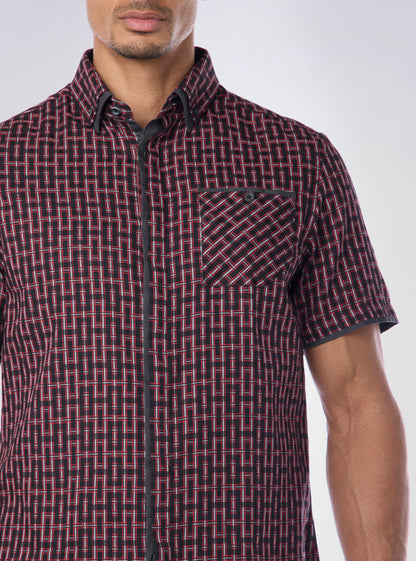 Men's casual short sleeve shirt