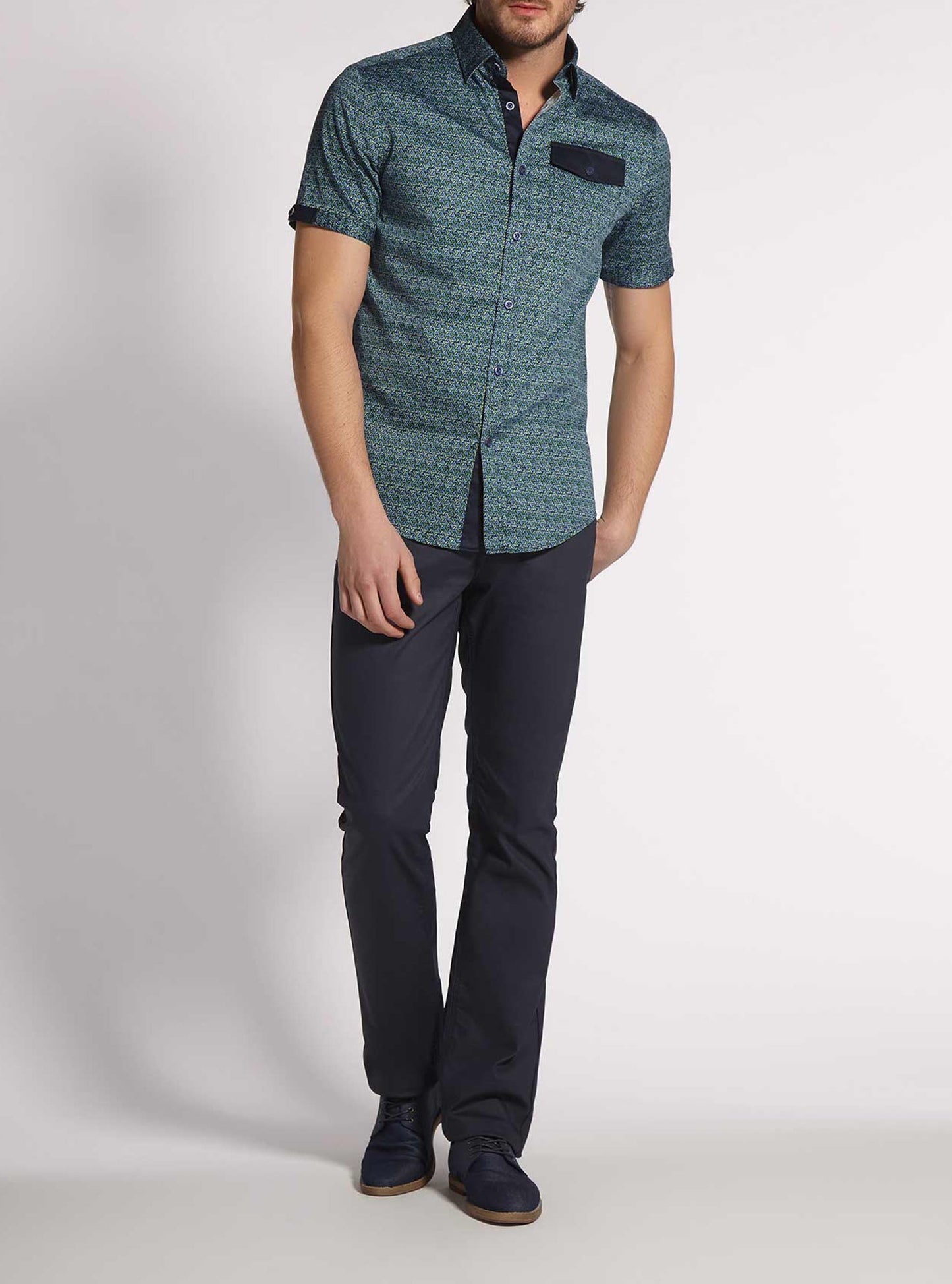Chemise décontractée à manches longues pour hommes