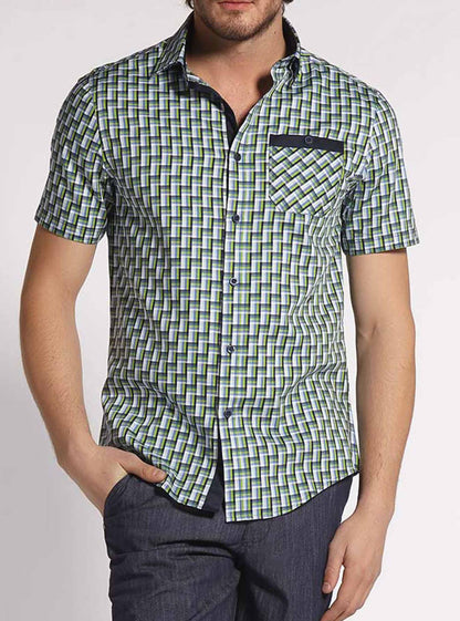 Men's casual short sleeve shirt