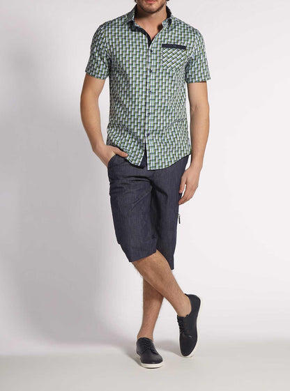 Men's casual short sleeve shirt