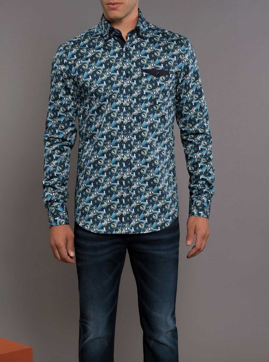 CHEMISE DÉCONTRACTÉE À MANCHES LONGUES POUR HOMMES