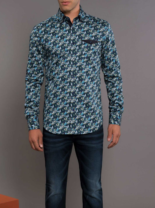 Chemise décontractée à manches longues pour hommes