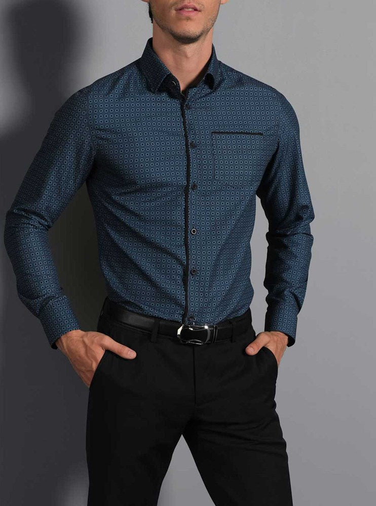 Men's casual long sleeve shirt