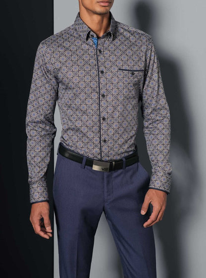 Men's casual long sleeve shirt