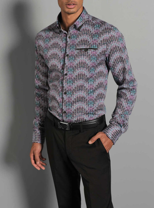 Chemise décontractée à manches longues pour hommes