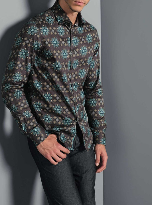 Chemise décontractée à manches longues pour hommes