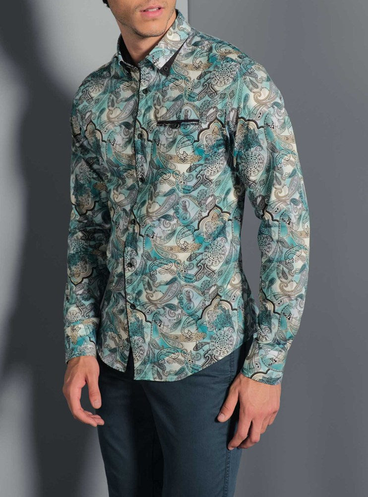 Men's casual long sleeve shirt