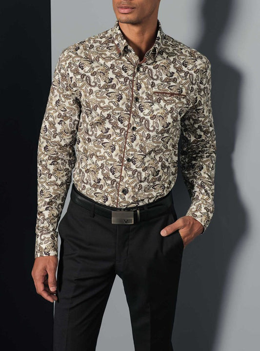 Chemise décontractée à manches longues pour hommes