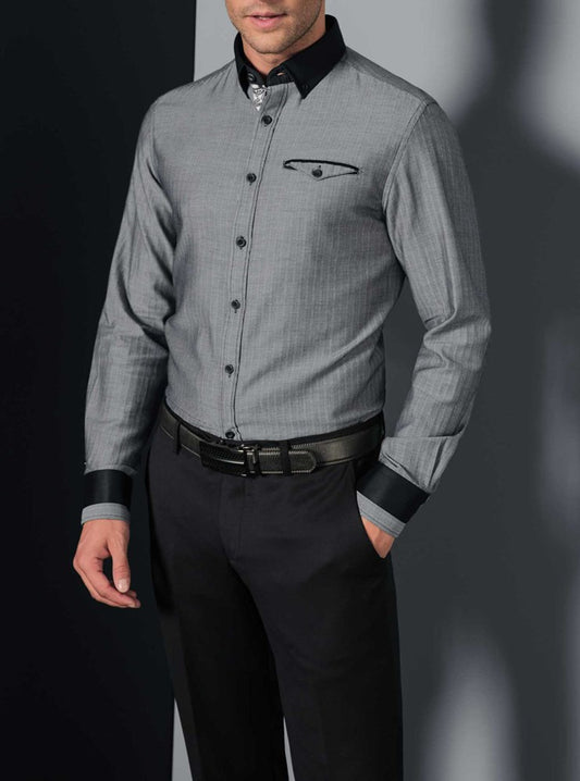 Chemise décontractée à manches longues pour hommes
