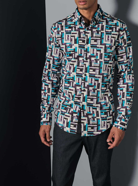 Men's casual long sleeve shirt