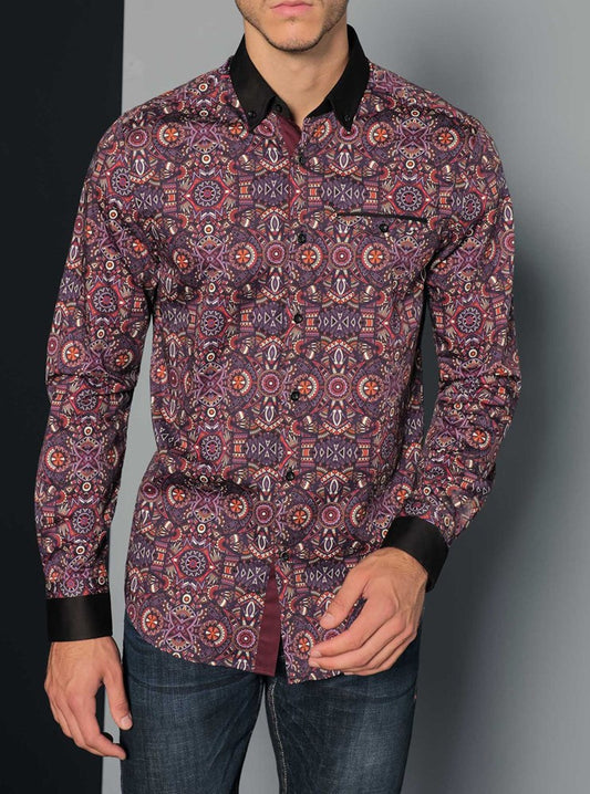 Chemise décontractée à manches longues pour hommes