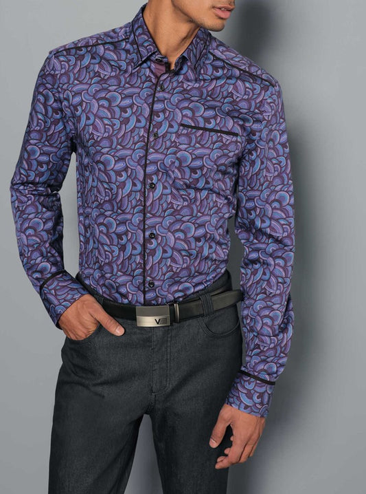 Chemise décontractée à manches longues pour hommes