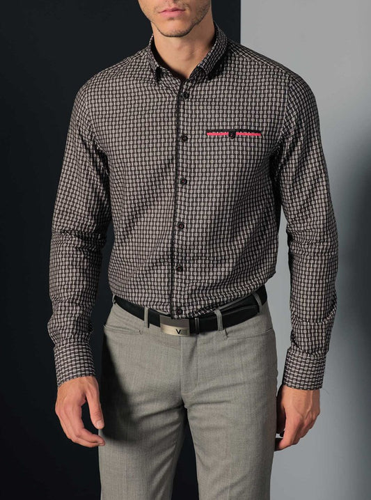Men's casual long sleeve shirt