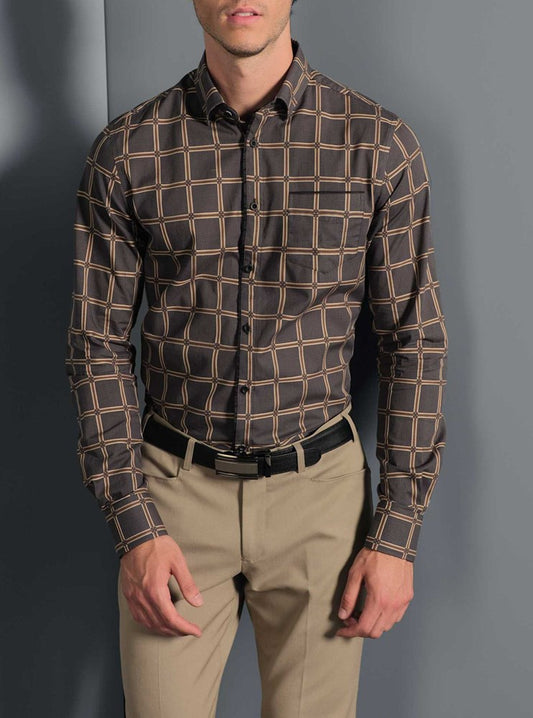 Chemise décontractée à manches longues pour hommes
