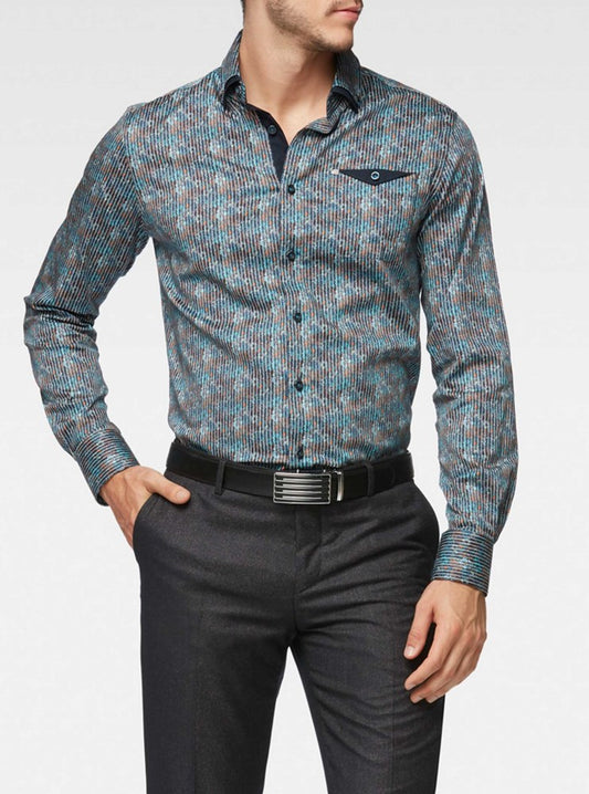 CHEMISE DÉCONTRACTÉE À MANCHES LONGUES POUR HOMMES