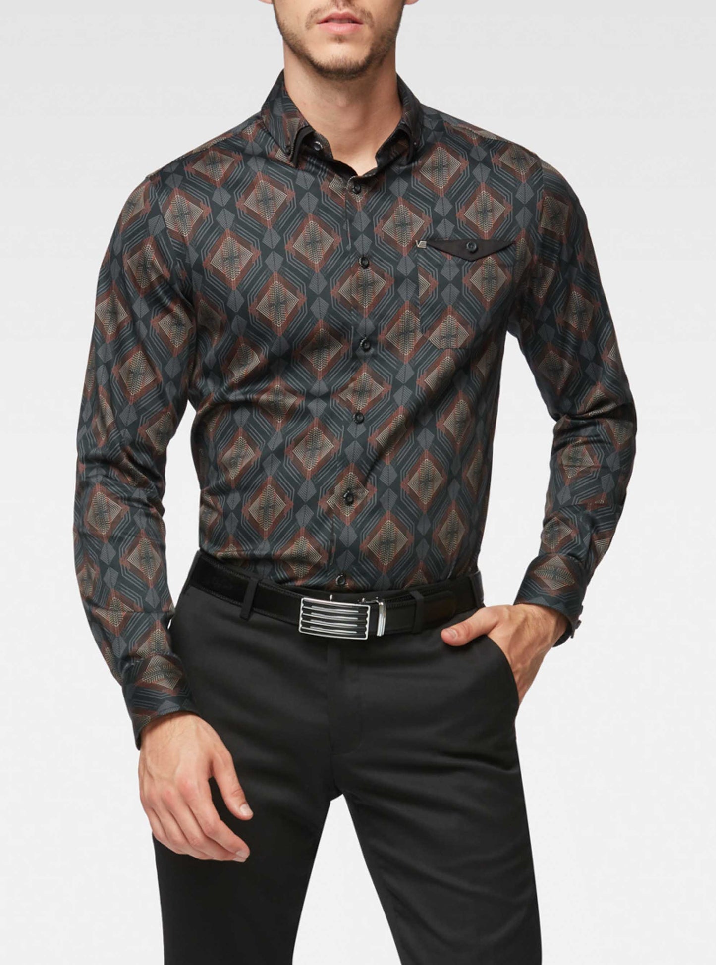 Men's casual long sleeve shirt