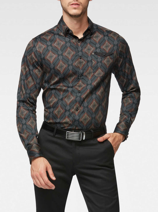CHEMISE DÉCONTRACTÉE À MANCHES LONGUES POUR HOMMES