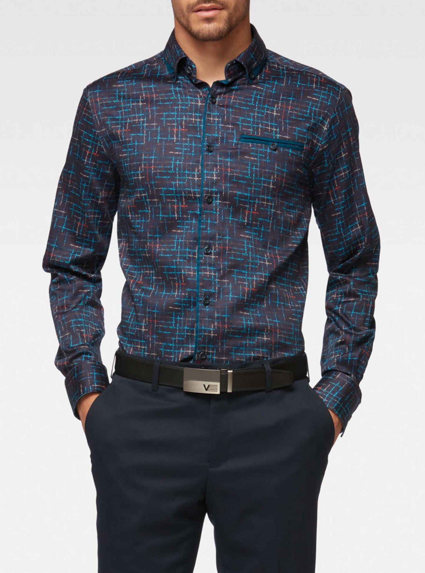 Men's casual long sleeve shirt