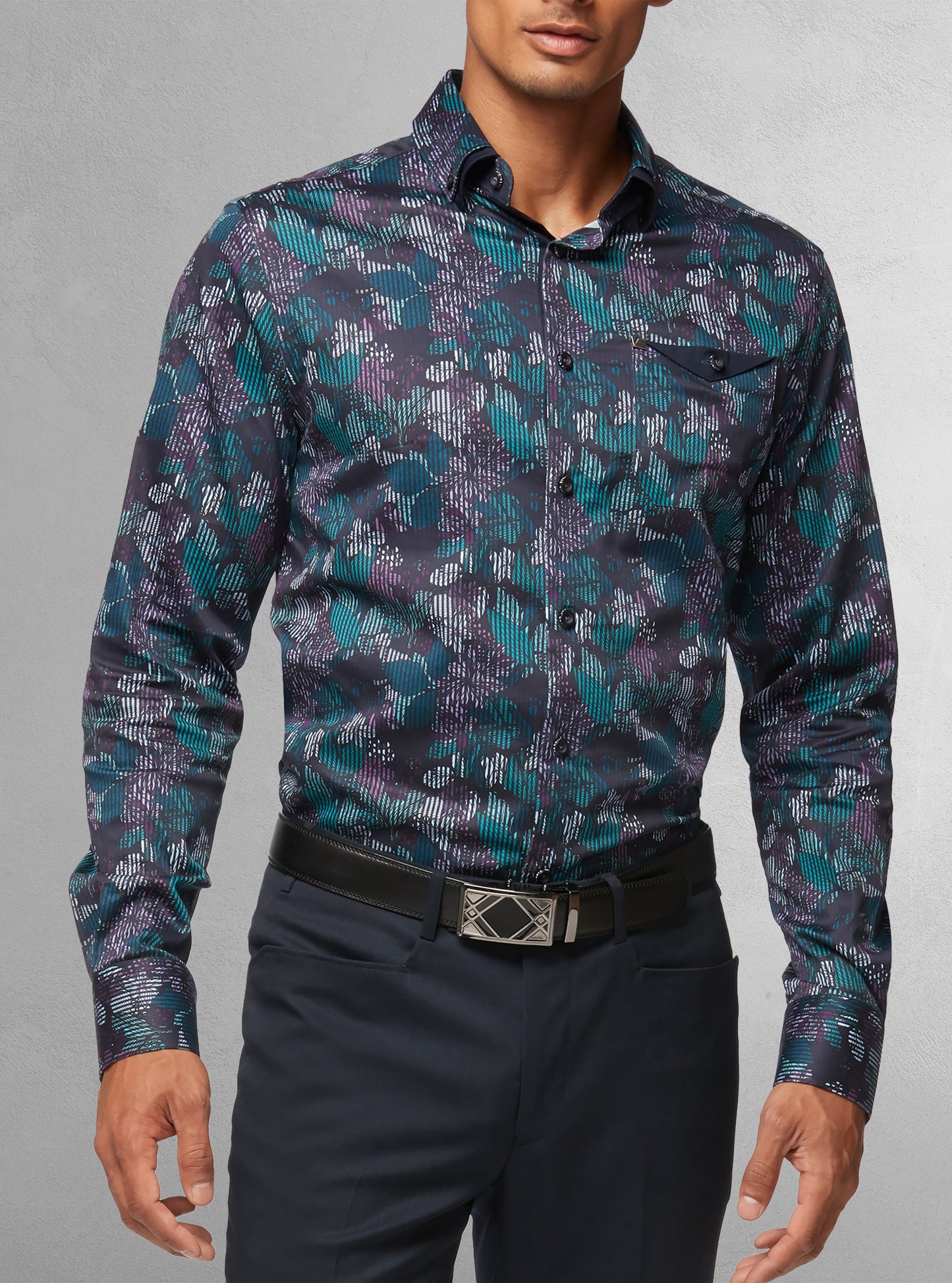CHEMISE DÉCONTRACTÉE À MANCHES LONGUES POUR HOMMES