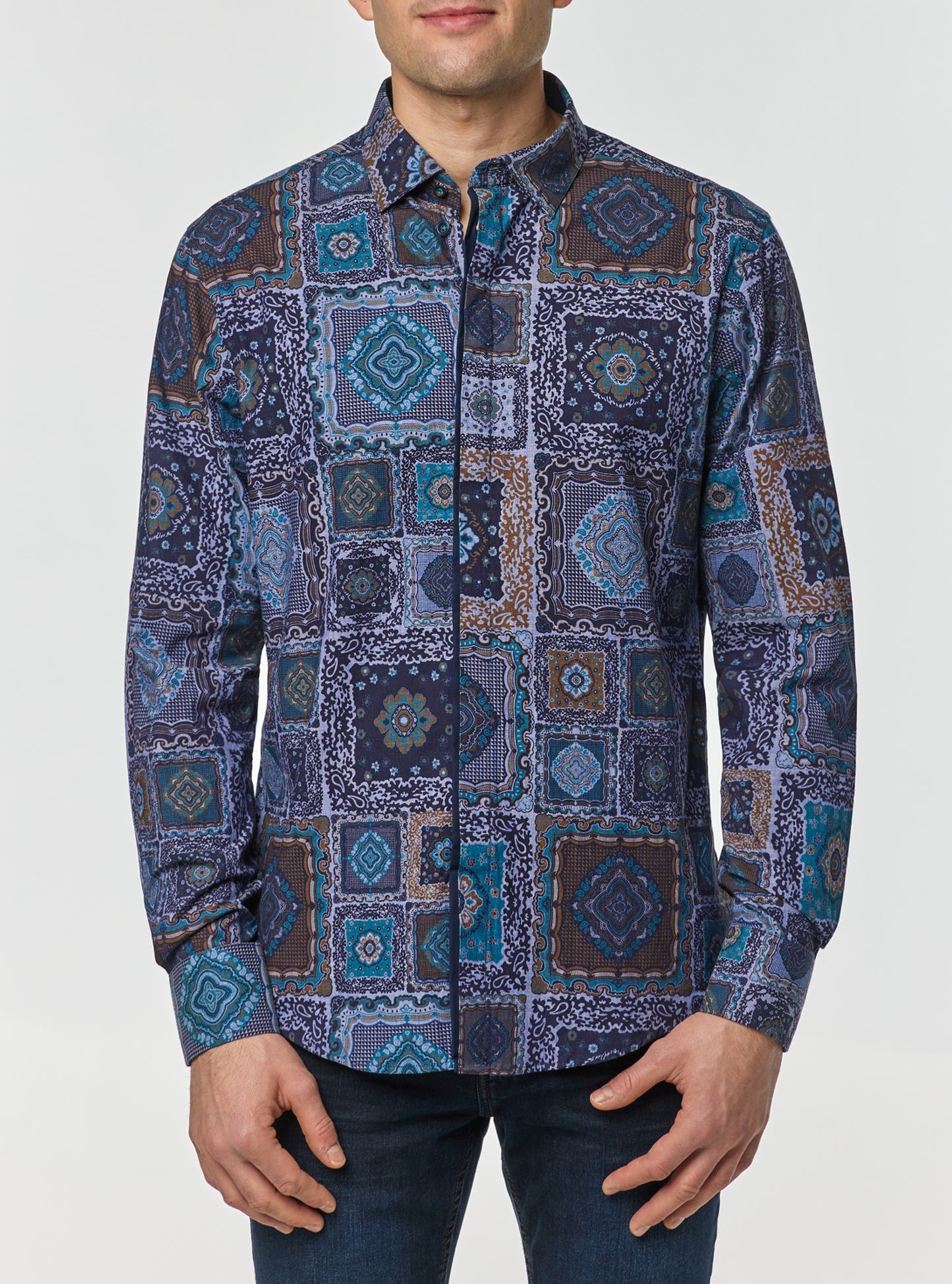 Men's casual long sleeve shirt