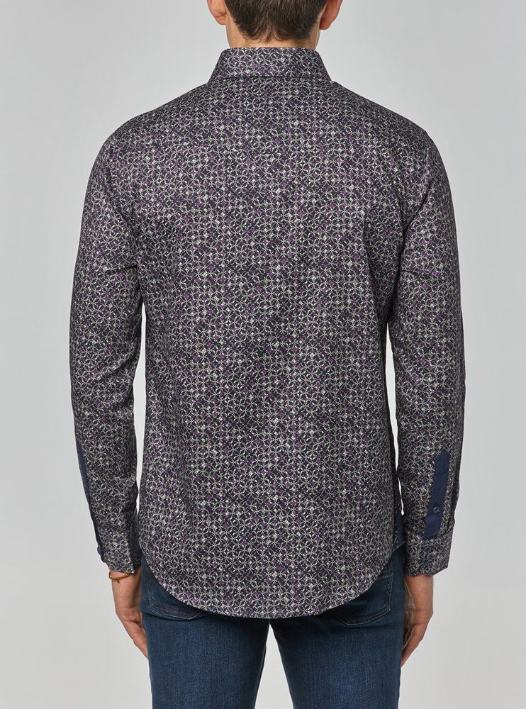 Men's casual long sleeve stretch shirt