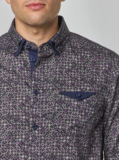 Men's casual long sleeve stretch shirt