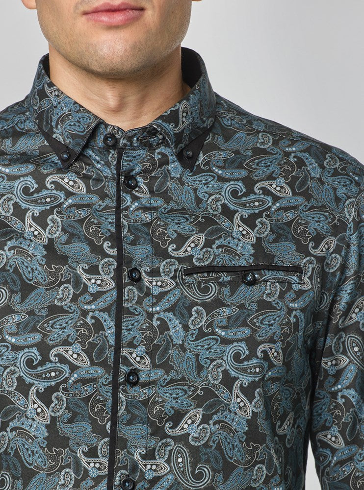 Men's casual long sleeve shirt