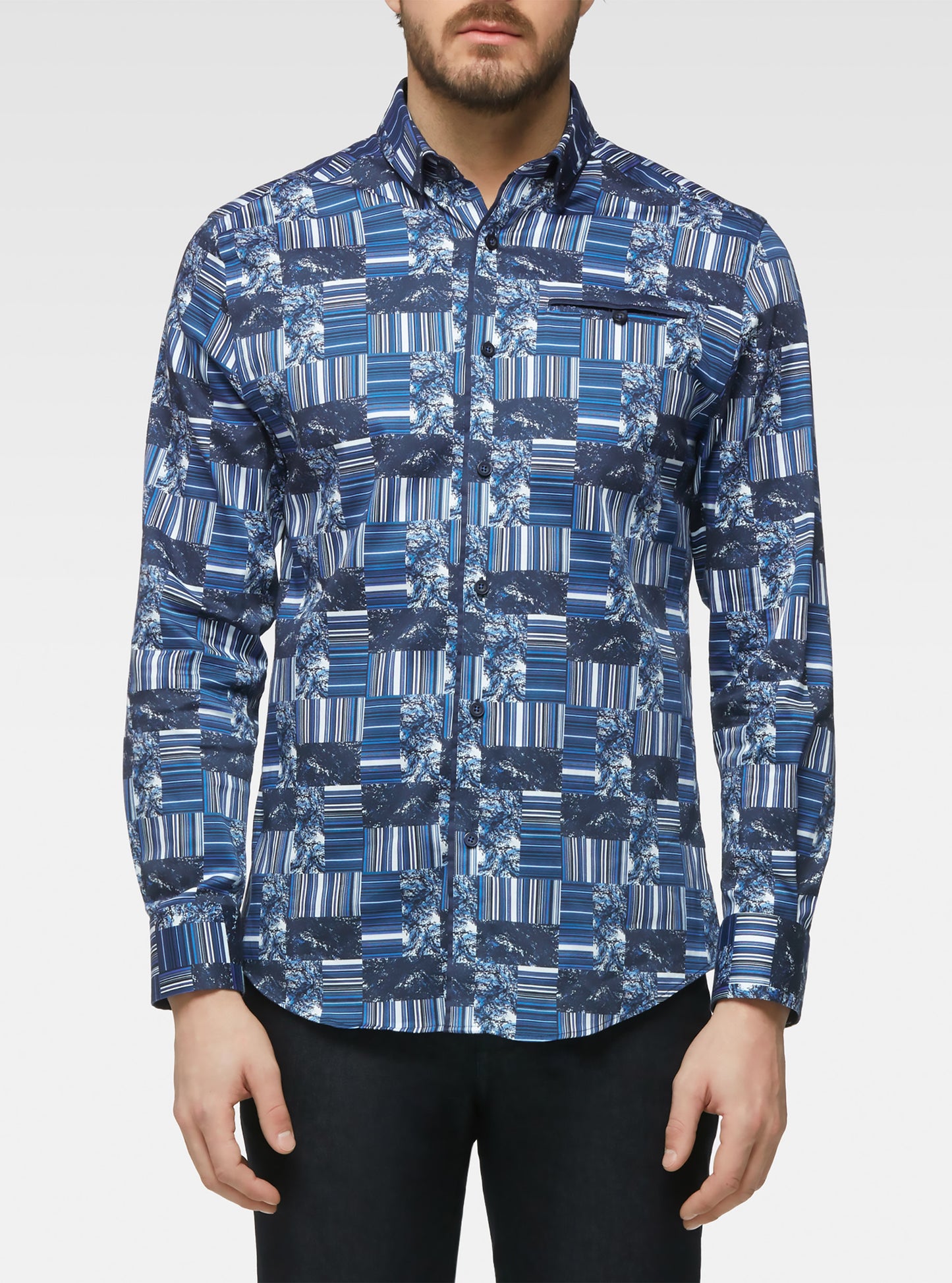 Men's casual long sleeve shirt