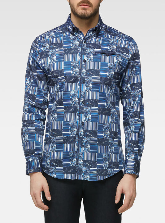 CHEMISE DÉCONTRACTÉE À MANCHES LONGUES POUR HOMMES