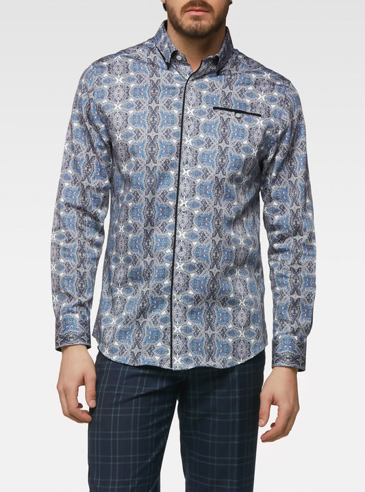 Men's casual long sleeve stretch shirt