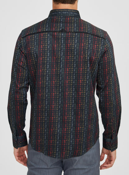 Men's casual long sleeve stretch shirt