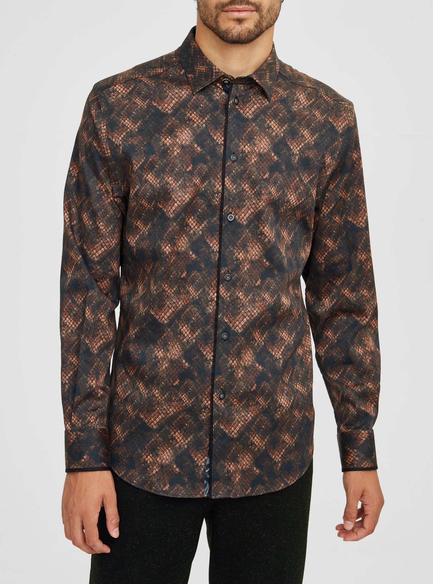 Men's casual long sleeve stretch shirt