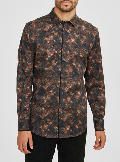 Men's casual long sleeve stretch shirt