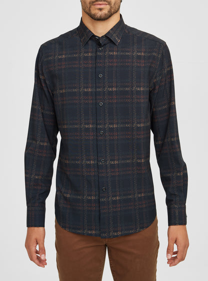 Men's casual long sleeve stretch shirt