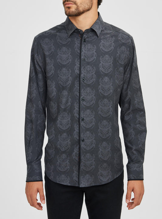 Men's casual long sleeve stretch shirt