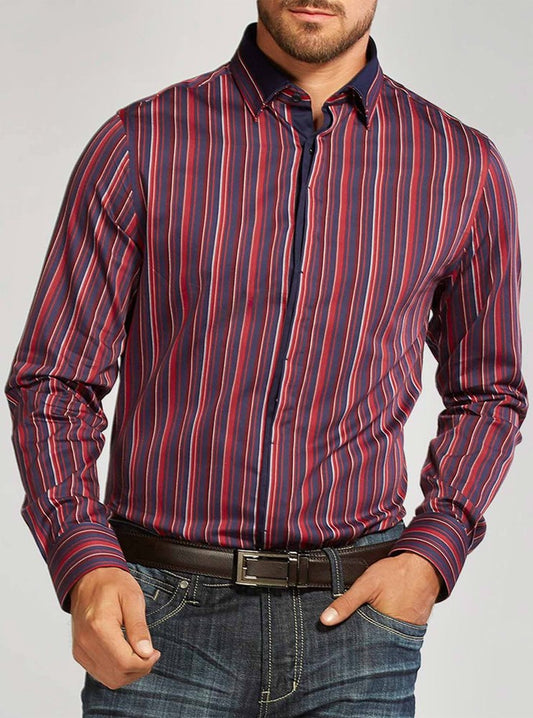 Chemise décontractée à manches longues pour hommes