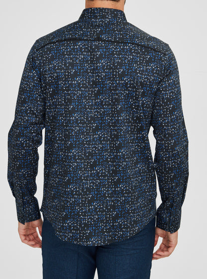 Men's casual long sleeve stretch shirt