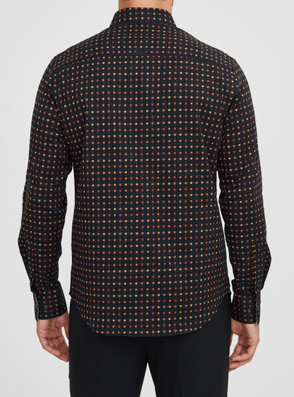 Men's casual long sleeve stretch shirt