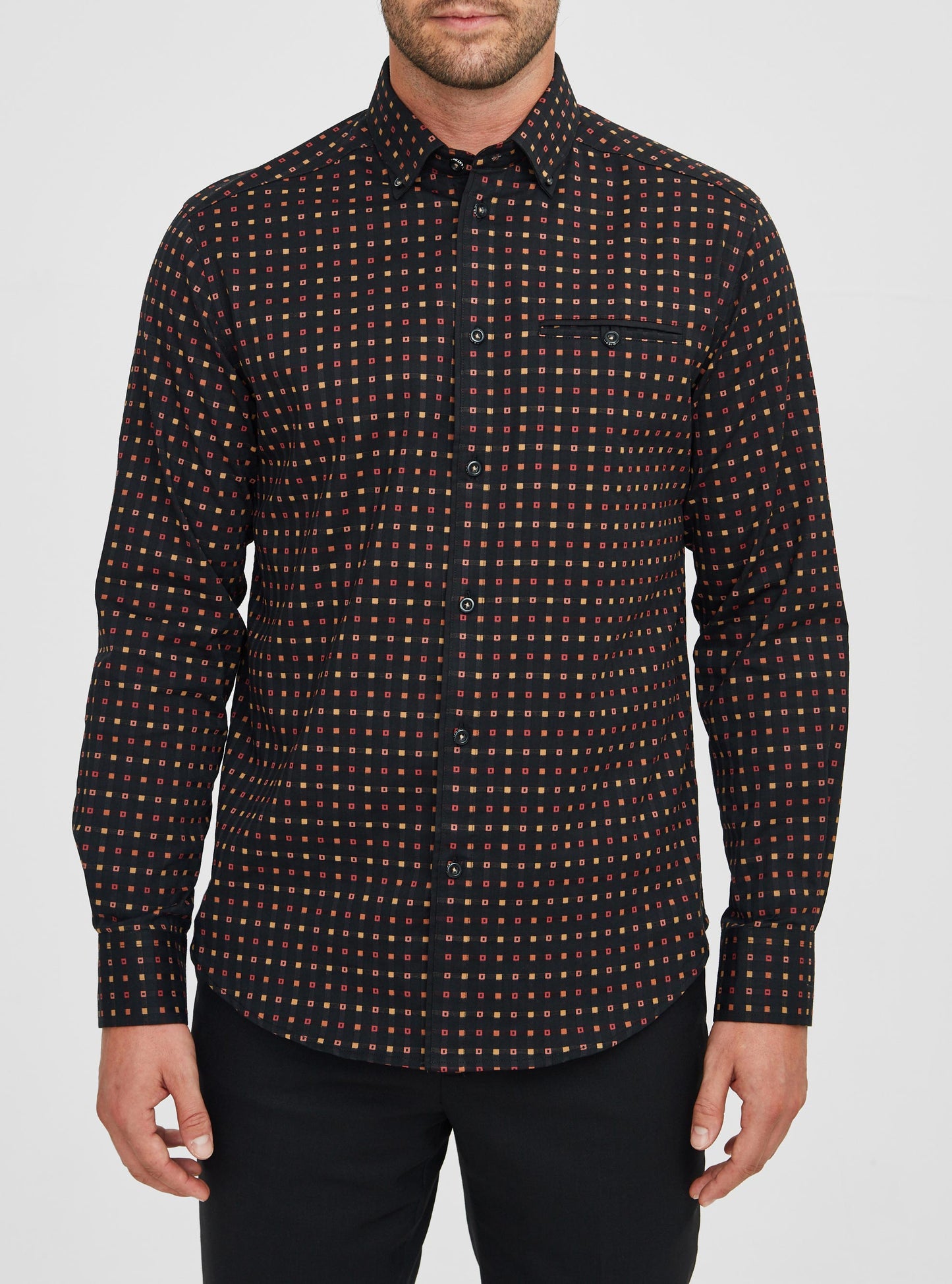 Men's casual long sleeve stretch shirt