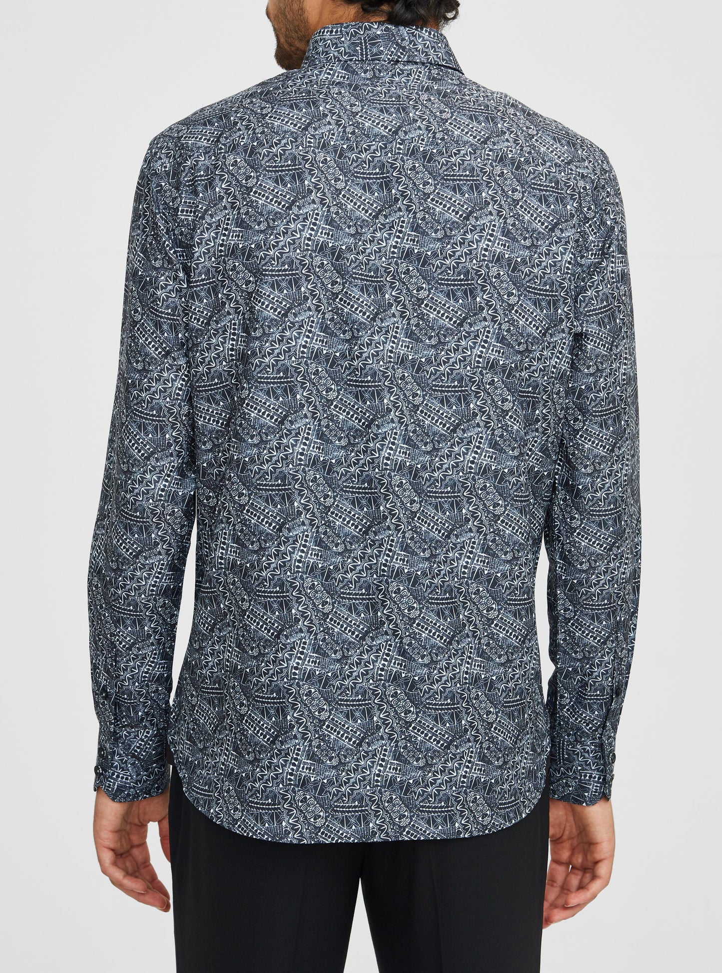 Men's casual long sleeve stretch shirt