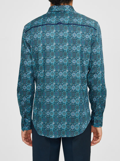 Men's casual long sleeve stretch shirt